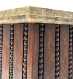 French Art Deco Pedestal with Multi-Colored Marble Top, 1930s